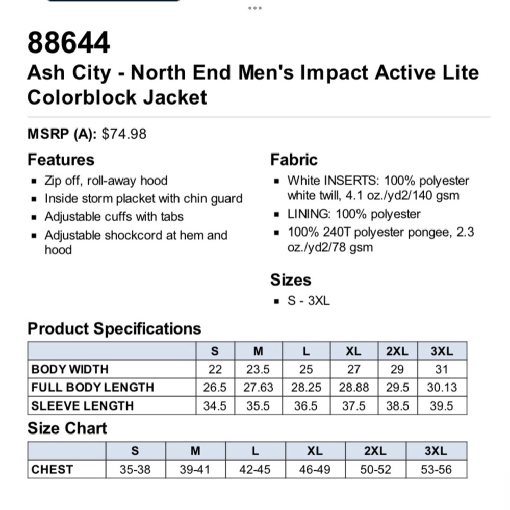 Active Lite Colour Block Water Resistant Spring Jacket - Picture 6 of 6